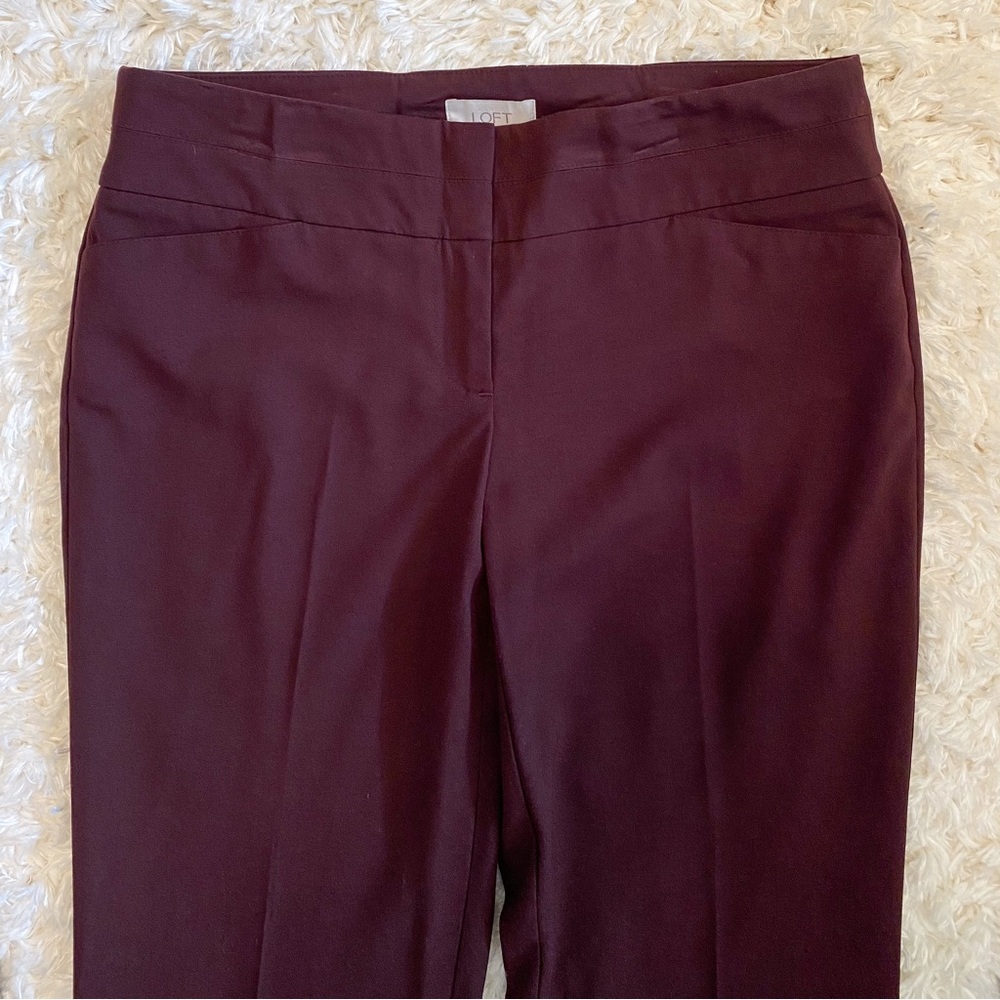 Burgundy Ann Taylor LOFT Dress Pants - Picture 4 of 6
